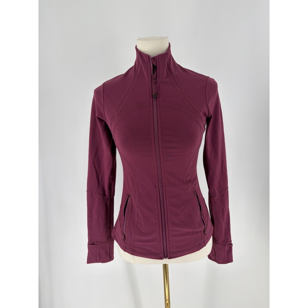 Lululemon Define Jacket Berry Purple Full Zip Ventilated Activewear Yoga Size 6